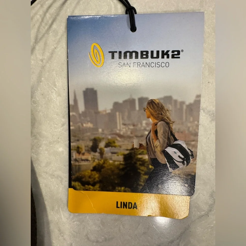 Timbuk2 Linda Brown and Cream Small Messenger Bag with Removable Shoulder Strap
